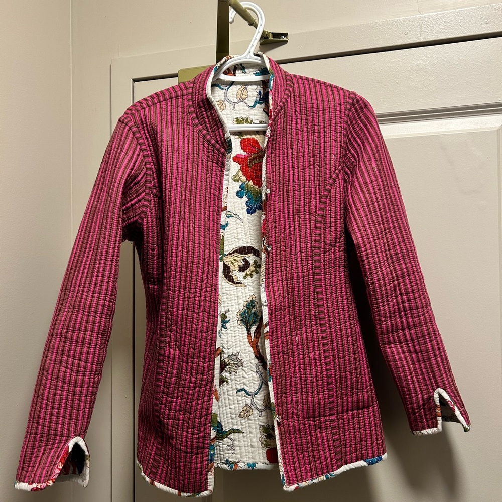 Reversible Floral Quilted Women's Jacket